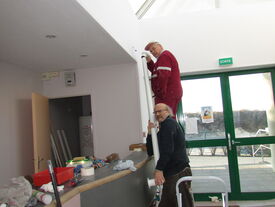 Entrée de la salle en travaux